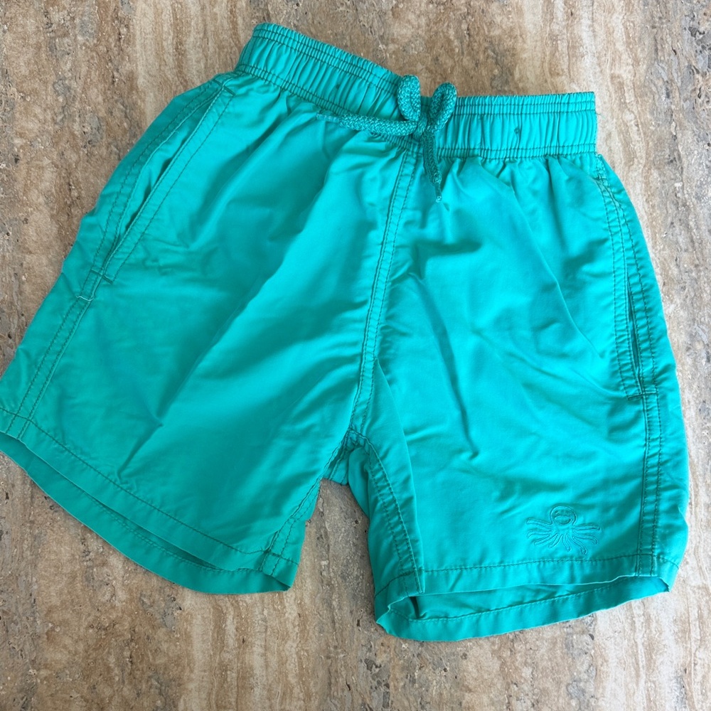 Vilebrequin water reactive Teal Kids Swim Shorts